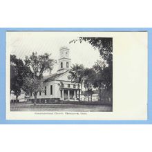 CT Thomaston Congregational Church Photo Type View Of Old Church~686