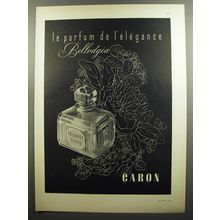 1952 Caron Bellodgia Perfume Ad - La parfum de l'elegance
