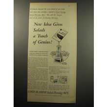 1955 Good Seasons Salad Dressing Mix Ad - Gives salads a touch of Genius