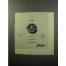 1955 Neiman-Marcus Jewelry Ad - Gem star sapphire