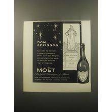 1959 Moet Cuvee Dom Perignon Champagne Advertisement