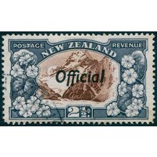 New Zealand 1938 2½d chocolate & slate Perf 14 Official SGO124a used