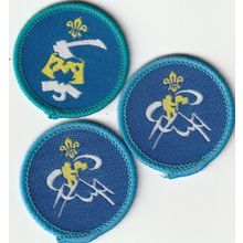 Scout Badges 3 x Explorer Activity 2002+ - Black Backs (BY460)