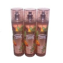 Bath & Body Works Marshmallow Pumpkin Latte Fine Fragrance Mist 8 oz 3 Pack