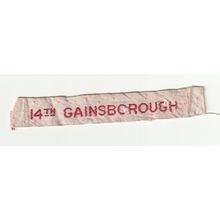 Scout Nametape UK - Pre 1967?? - 1st 14th Gainsborough - Used (BY309)