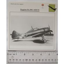 Reggiane RE.2002 Ariete - Italy - Attack & Close Support - Collectors Club Card