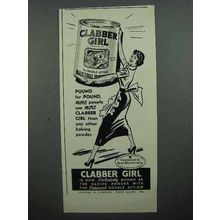 1951 Clabber Girl Baking Powder Ad - More People Use