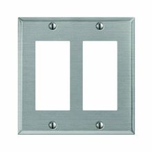 9PT127 "2-Rocker/GFI" Pewter Tone Steel Wallplate