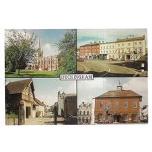 multiview, BUCKINGHAM, BUCKS unused vintage postcard =