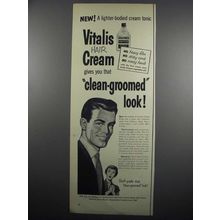 1950 Vitalis Hair Cream Ad - Lighter-Bodied Tonic