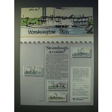 1989 United States Postal Service Ad - Steamboat's a-comin!