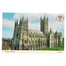CANTERBURY CATHEDRAL used vintage postcard by Elgate.. 1982 postmark =