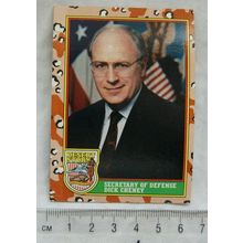 1991 Topps Desert Storm No. 3 Secretary of Defense Dick Cheney