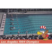 Swimming California University Los Angeles Olympic Games 1984 Postcard