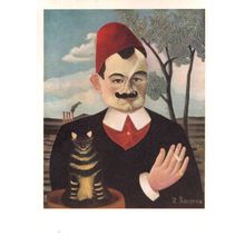 Rousseau Portrait De Of Pierre Loti Vintage Painting Postcard