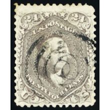 70, Used 24¢ F/VF Bulls eye Cancel Cat $300.00 - Stuart Katz