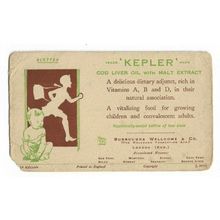 Vintage Advertising Blotter, Kepler Cod Liver Oil.