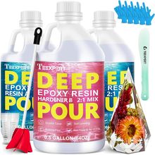 Teexpert Deep Pour Epoxy Resin, 1.5 Gallon Epoxy Resin Kit for 2-4" Pour Depths,