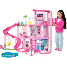 Barbie Dreamhouse, Doll House Playset with 75+ Pieces Including Toy Furniture &