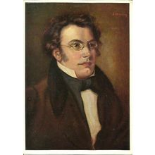 Music FRANZ SCHUBERT Art Postcard (Ackermann 7079)