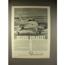 1966 Beechcraft King Air Plane Ad - Record Breaker