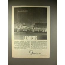 1966 Beechcraft Baron Plane Ad - Leaders!