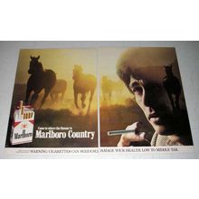1978 2-pg Marlboro Cigarette Ad - Horses, Marlboro Country