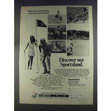1980 Aeromexico Airline Ad - Discover Our Sportsland