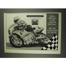 1992 Bel-Ray Oil Ad - Winning is the Name of the Game