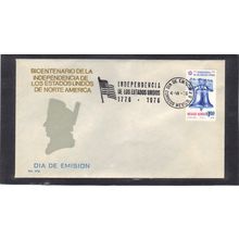 FDC Int'l Mexico Honoring USA Bicentennial (Cachet-U/A) CV01077