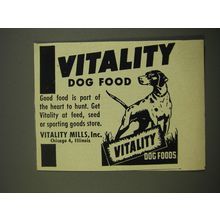 1952 Vitality Dog Food Advertisement