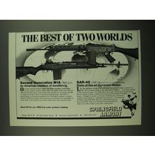 1986 Springfield Armory M1A and SAR-48 Rifles Ad - The best of two worlds