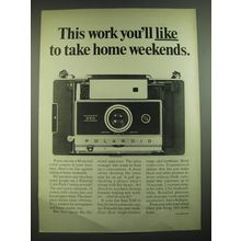 1968 Polaroid Automatic 250 Land Camera Ad - This work you'll like to take home