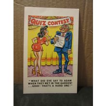 SAUCY SEASIDE POSTCARD unused sunny PEDRO no 206 humour comic quiz contest #