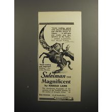 1951 Doubleday Book Advertisement - Suleiman the Magnificent by Harold Lamb