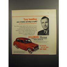 1951 Hillman Minx Car Ad - Easy handling saves irritation and delay in traffic