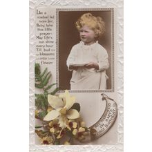 Babys First Birthday Oliver Musical I Want More RPC Postcard