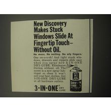 1971 3-in-One Dry Lube Ad - New Discovery makes stuck windows slide
