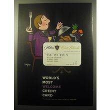 1959 Hilton Carte Blanche Credit Card Advertisement - art by Raymond Savignac