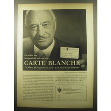 1959 Hilton Carte Blanche Credit Card Advertisement - Conrad Hilton