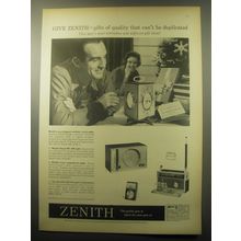 1959 Zenith Radios Ad - Golden Triangle; Model C845, Trans-Oceanic, Royal 500E