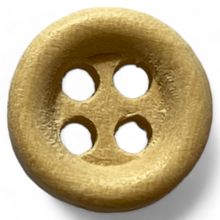 10mm Natural Round 4 Hole Wooden Buttons Baby Sewing Haberdashery Cardmaking
