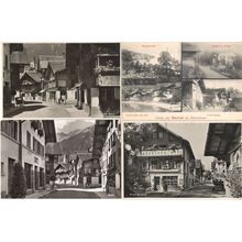 Brienz Dorfpartie Switzerland 4x Postcards incl 3 Real Photo
