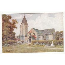 Sompting Church nr Worthing A R Quinton Art Postcard West Sussex J Salmon 1894