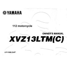 YAMAHA XVZ13LTM(C) OWNERS MANUAL 1999 MOTORCYCLE 104 PAGES IN ENGLISH