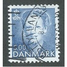 DEN 1990 5.00KR 'QUEEN MARGRETHE II' FINE USED (EBID43-024)
