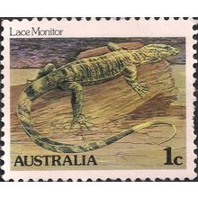 AUSTRALIA, REPTILE, Lace Monitor, brown 1981, 1c, #2