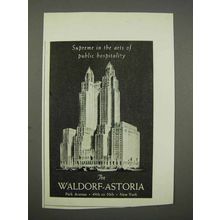 1946 Waldorf-Astoria Hotel Ad - Public Hospitality