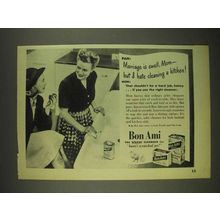 1947 Bon Ami Cleanser Ad - Hate Cleaning a Kitchen