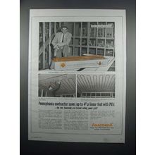 1954 Anaconda Pre-Formed Ceiling Panel Grid Ad